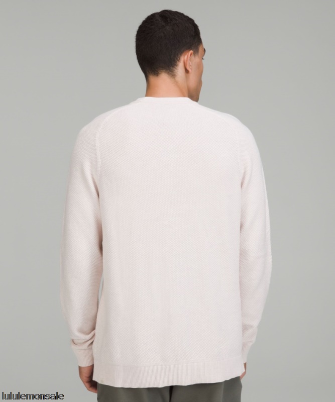 Lululemon Deutschland DELULU932 | Natur Elfenbein Meliert Strickpullover Mit Rundhalsausschnitt Und Textur